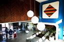 Cultura Inglesa Brasília Relevo em madeira Arq Elvin M. Dubugras 1978 . <em>Foto: Edgard Cesar</em>